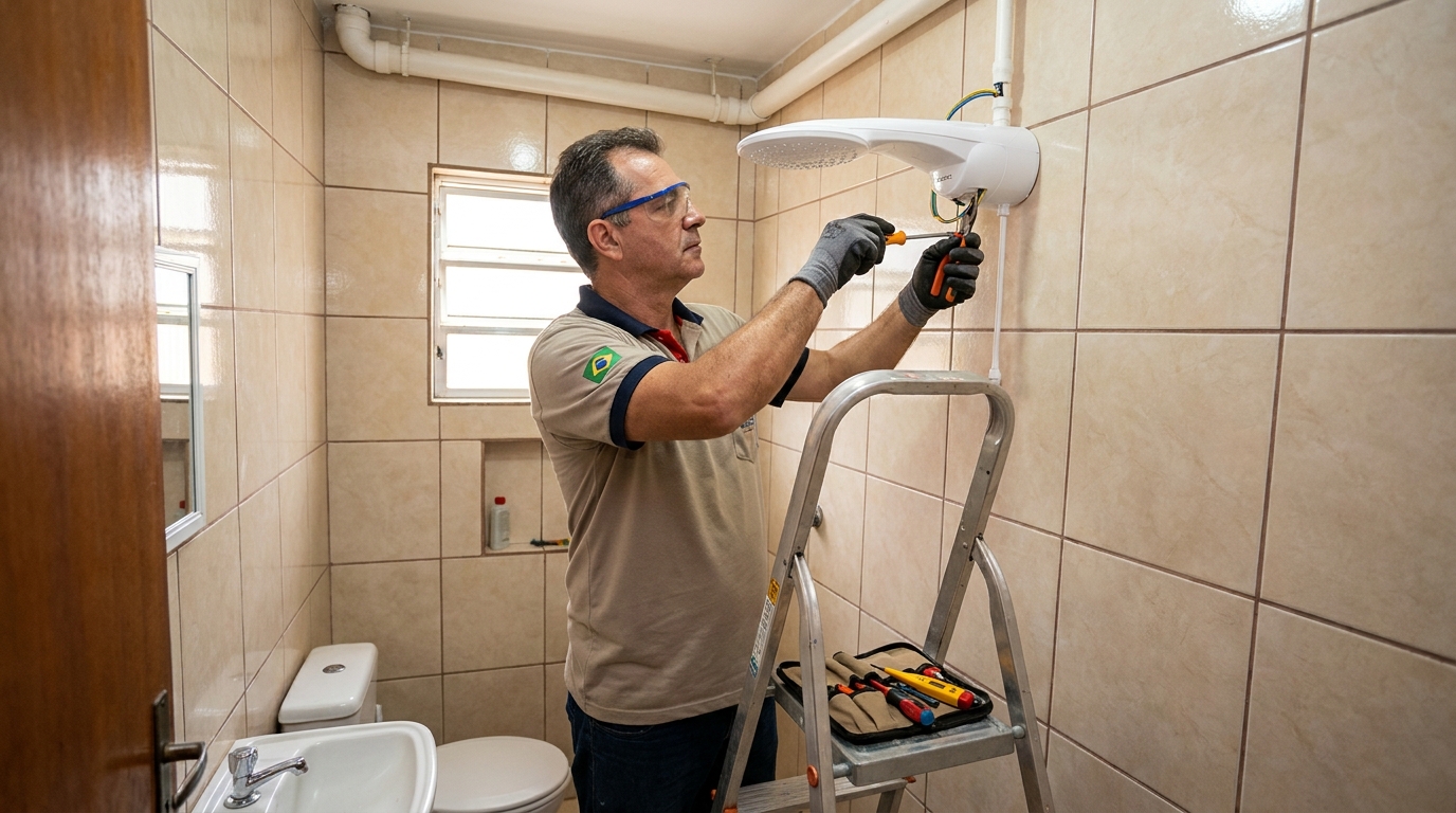 Instalação com pressurizador em São José dos Campos-SP